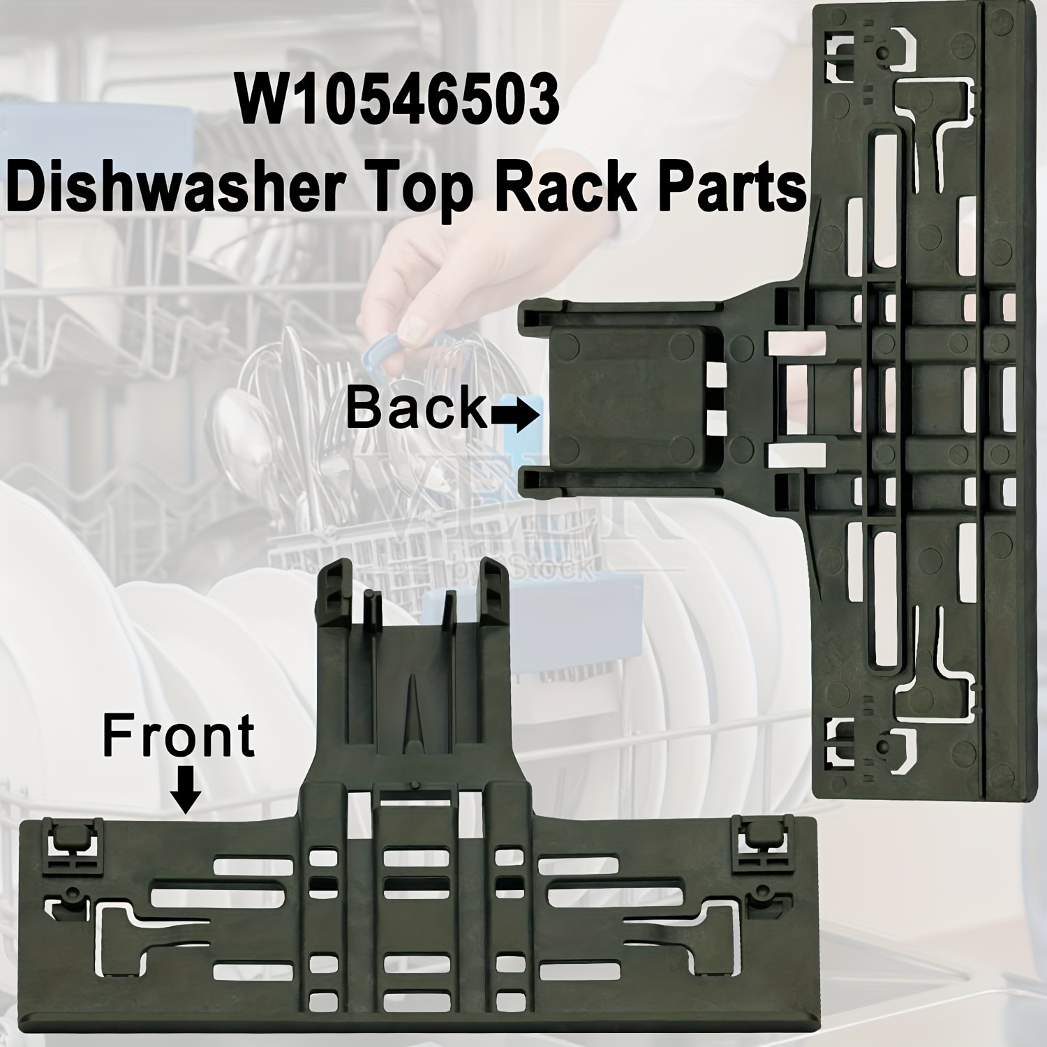 Upgraded W10350376 Dishwasher Top Rack Adjuster Part Repair Kit With  W10195840 & W10195839 & W10250160 & W10508950 Upper Parts Replacement For  Kenmore Kitchenaid Dishwasher - Temu