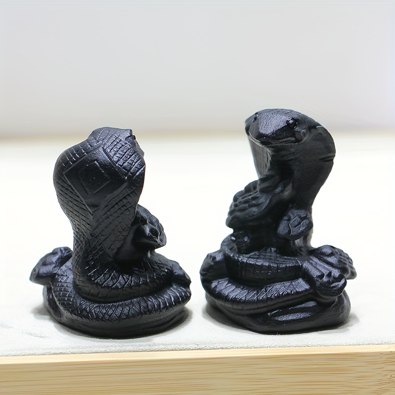 Natural Crystal Snake Carving for Home Desk & Car Decoration