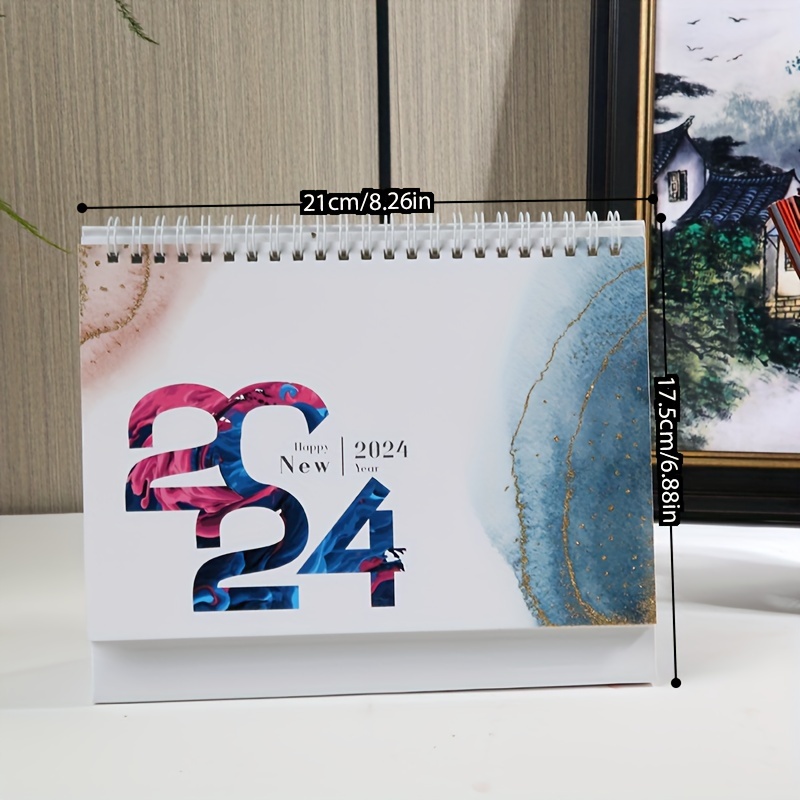 2024 Creative Design Cover Desktop Decoration Calendar - Temu