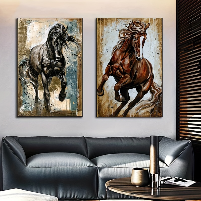 Cavalli Immagine Senza Telaio Quadro su Tela 50x70 CM MDF Piastra Poster