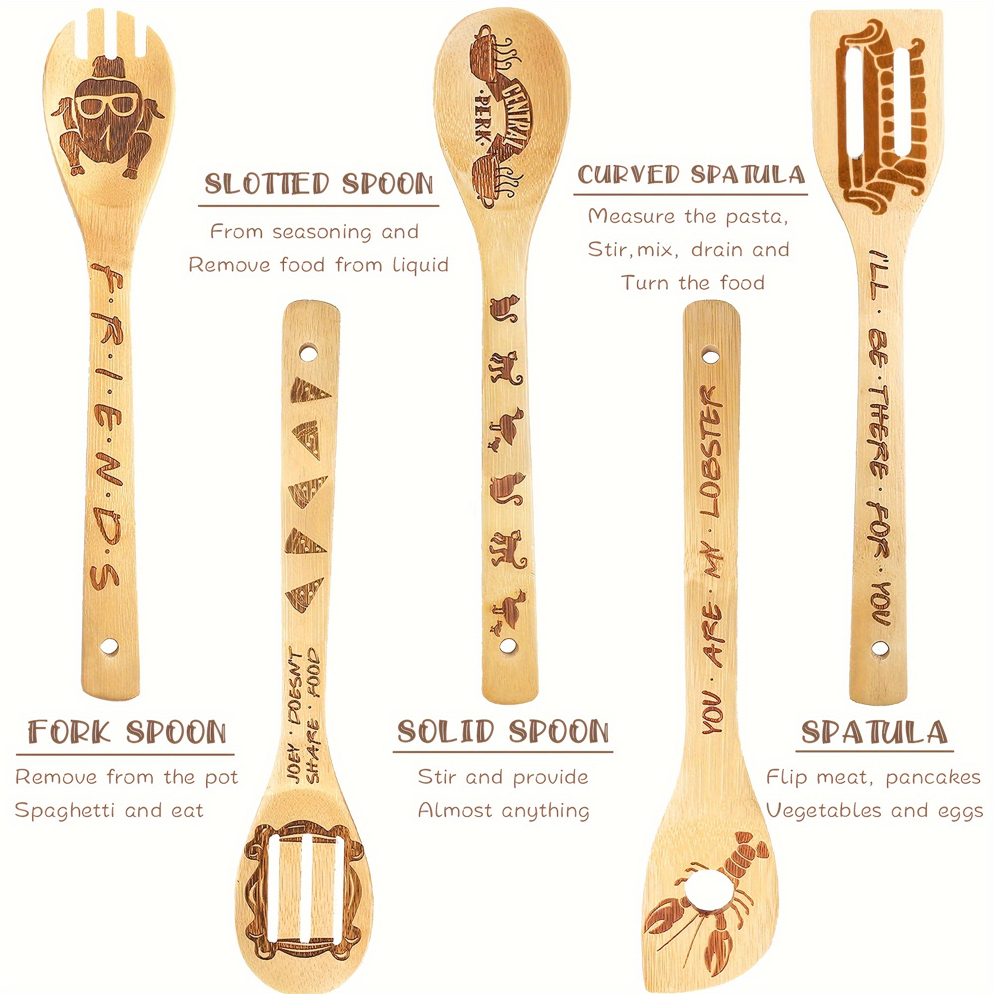 Funny Wooden Spoons Utensils Set Golden Girls Merchandise - Temu