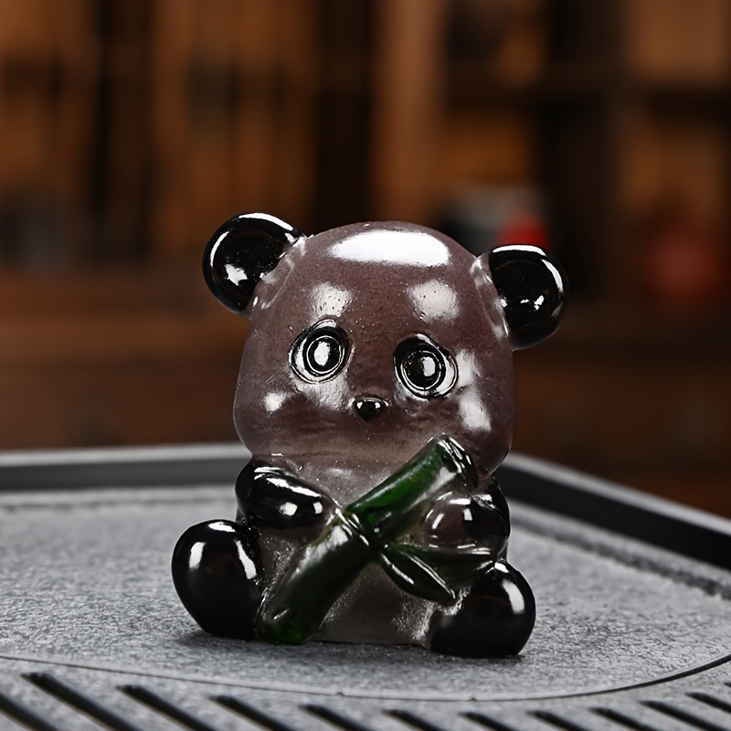 Panda Ornament Resin Statue Art Craft Tea Pet For Bookshelf - Temu