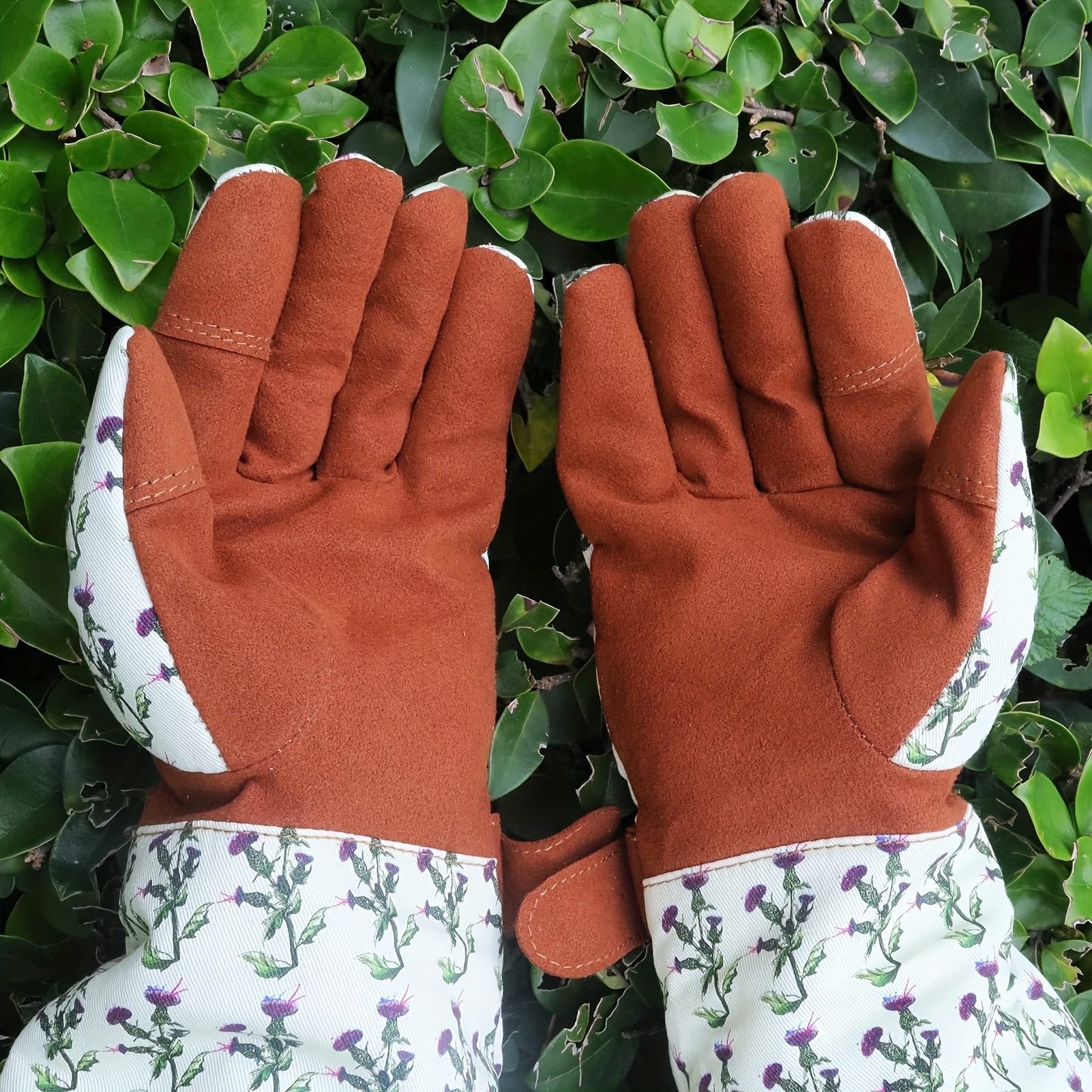 1 Par Guantes Jardinería Largos Mujeres Guantes Prueba - Temu