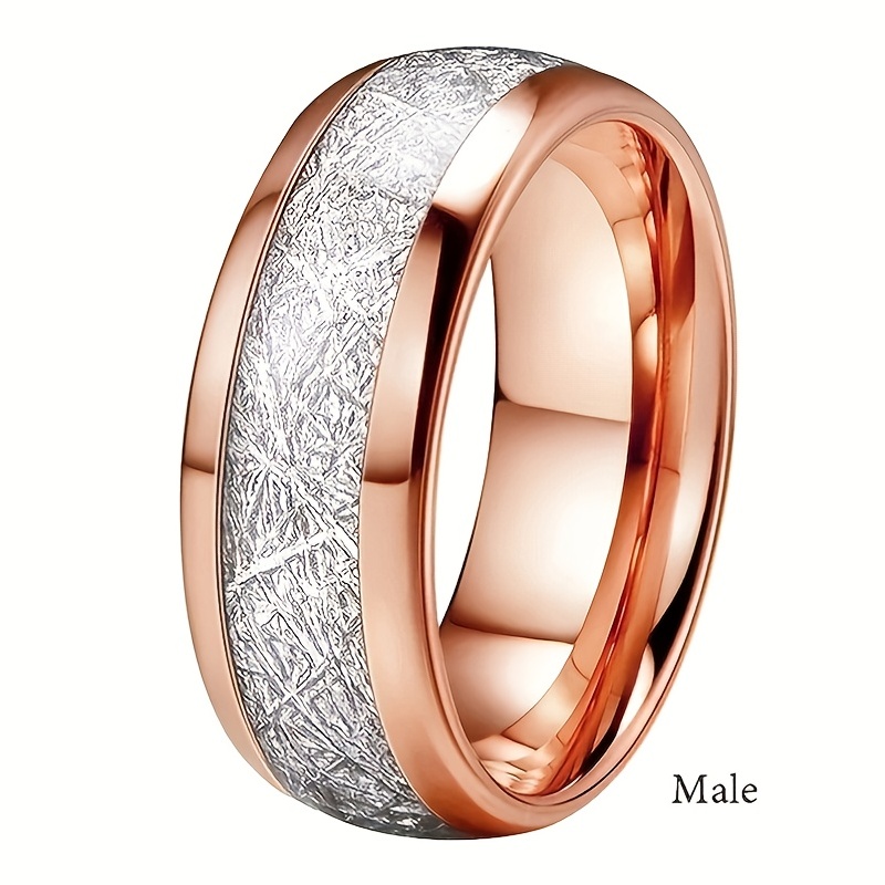 Men's Stainless Steel Rhinestone Heart Ring
