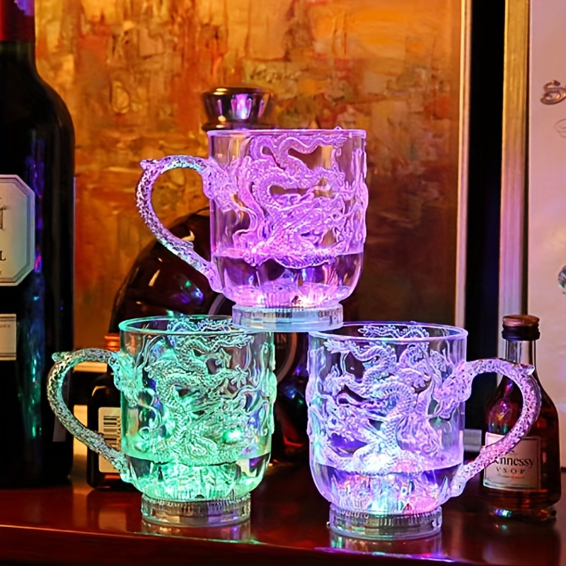 LED cup Automatic Flashing Cups Multi-color Light Up Mugs Wine Beer Mugs  Whisky Drink Cups for Party Kitchen Christmas Decor