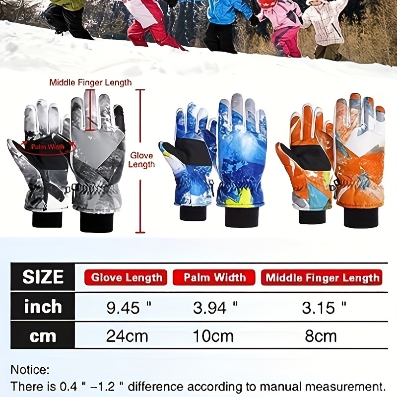 Gants de ski pour enfants Hiver chaud imperméable - Temu France