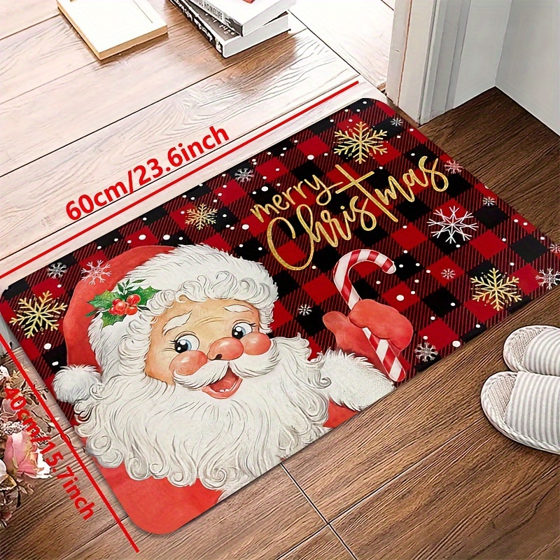  Indoor/Outdoor Area Rug Winter Xmas Santa Claus Carpet