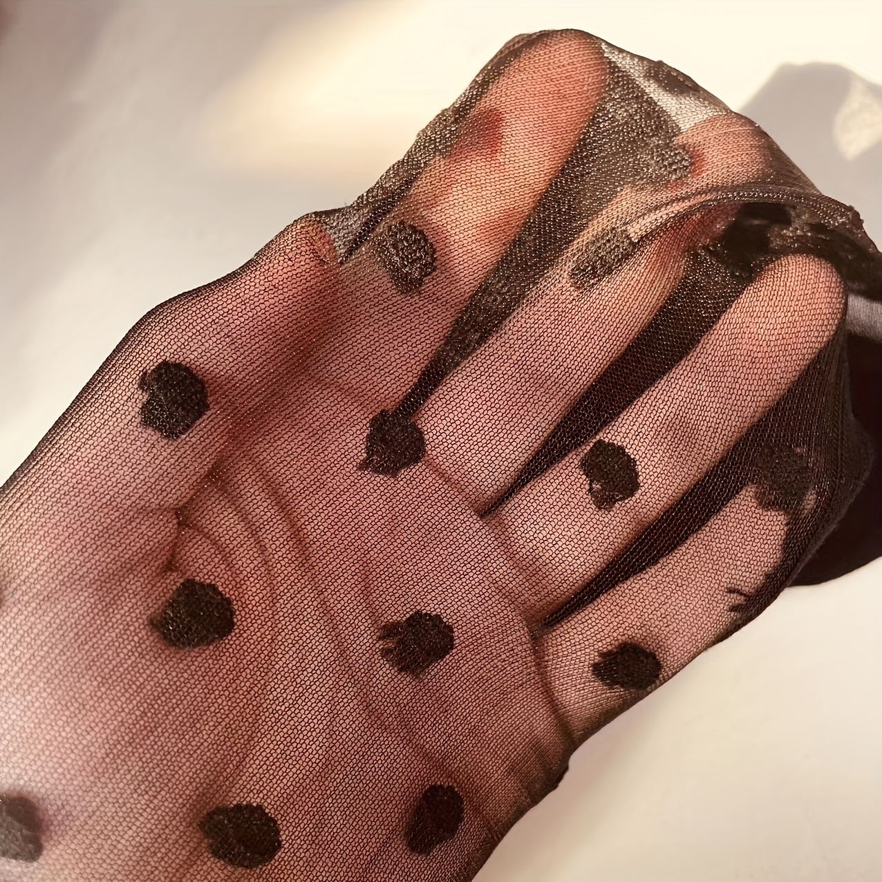 Single Pair Women's Black & White Polka Dot Sheer Ankle Socks - Breathable Stretchy Comfort for Casual & Formal Outfits, Cute Socks, Outfit Enhancer, Stretchy Fabric