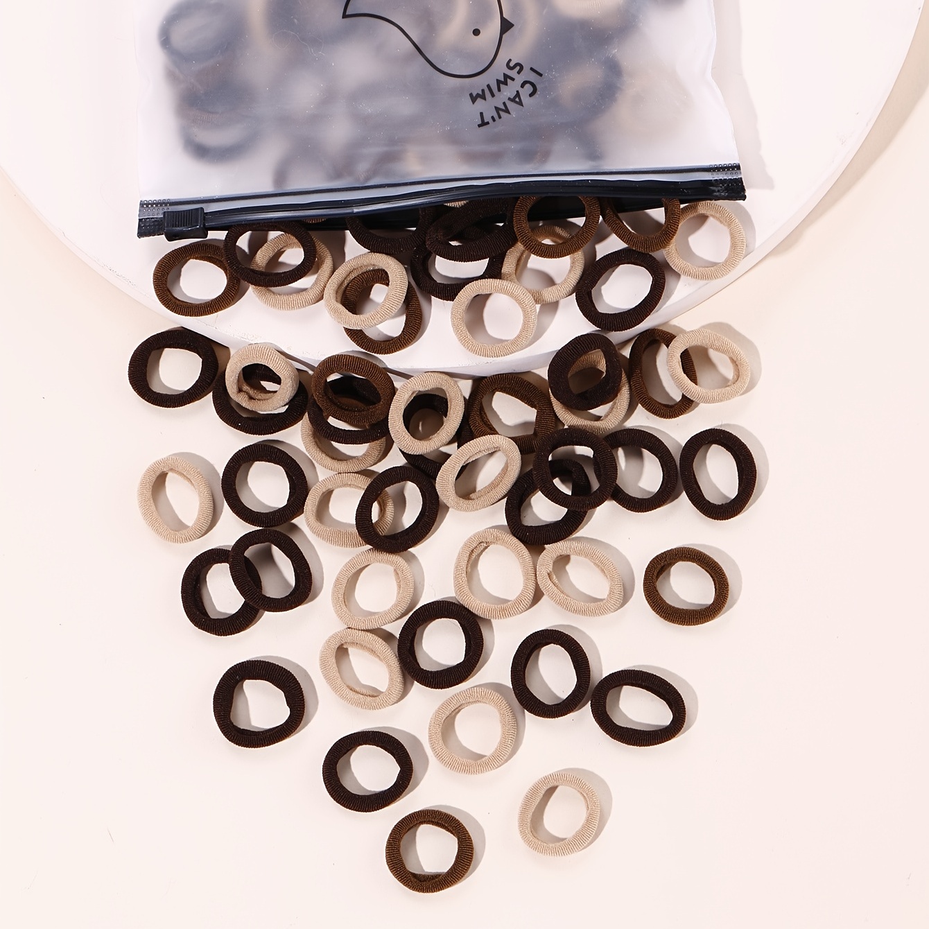 100pcs Hair Elastics Ties Thick Stretchy Rubber Band
