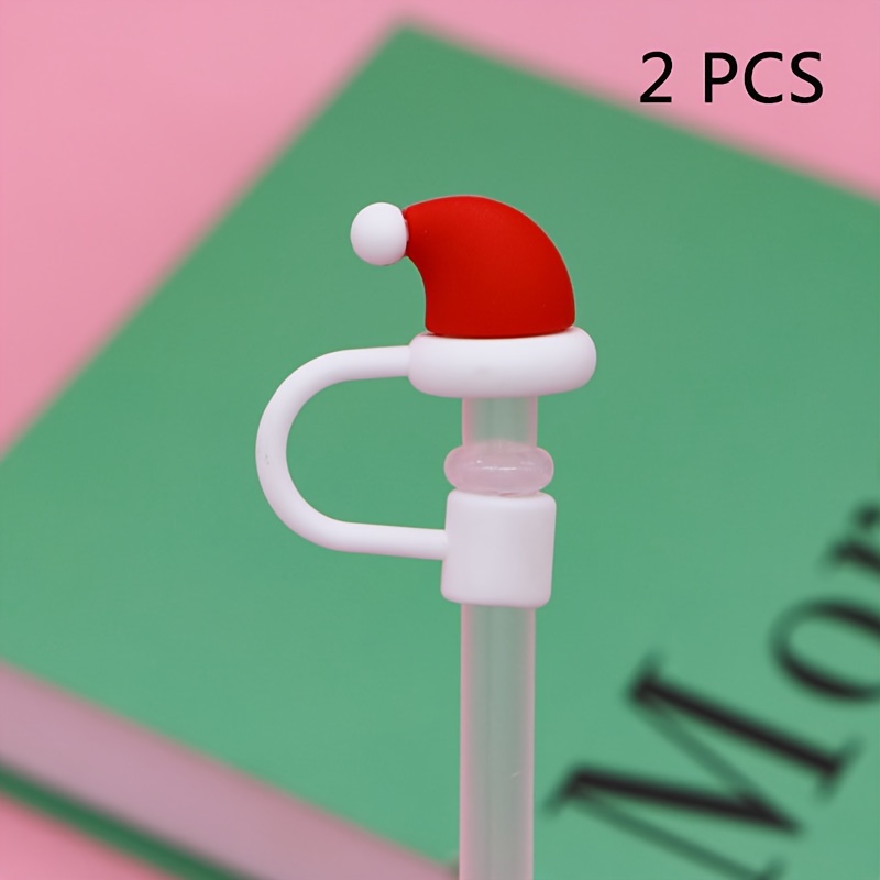 11Pcs Christmas Limited Straw Covers Straw Cute 3D Straw Stopper-Tumblers  Reuse