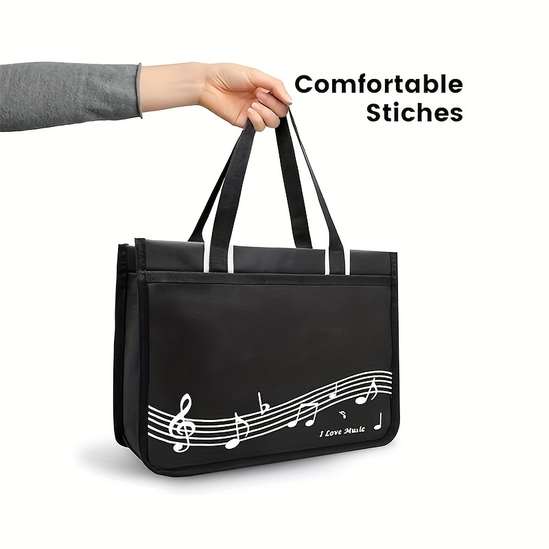 Borsa Tote Con Tasti Di Pianoforte - Impermeabile, Tracolla, Per Spesa O Giorno