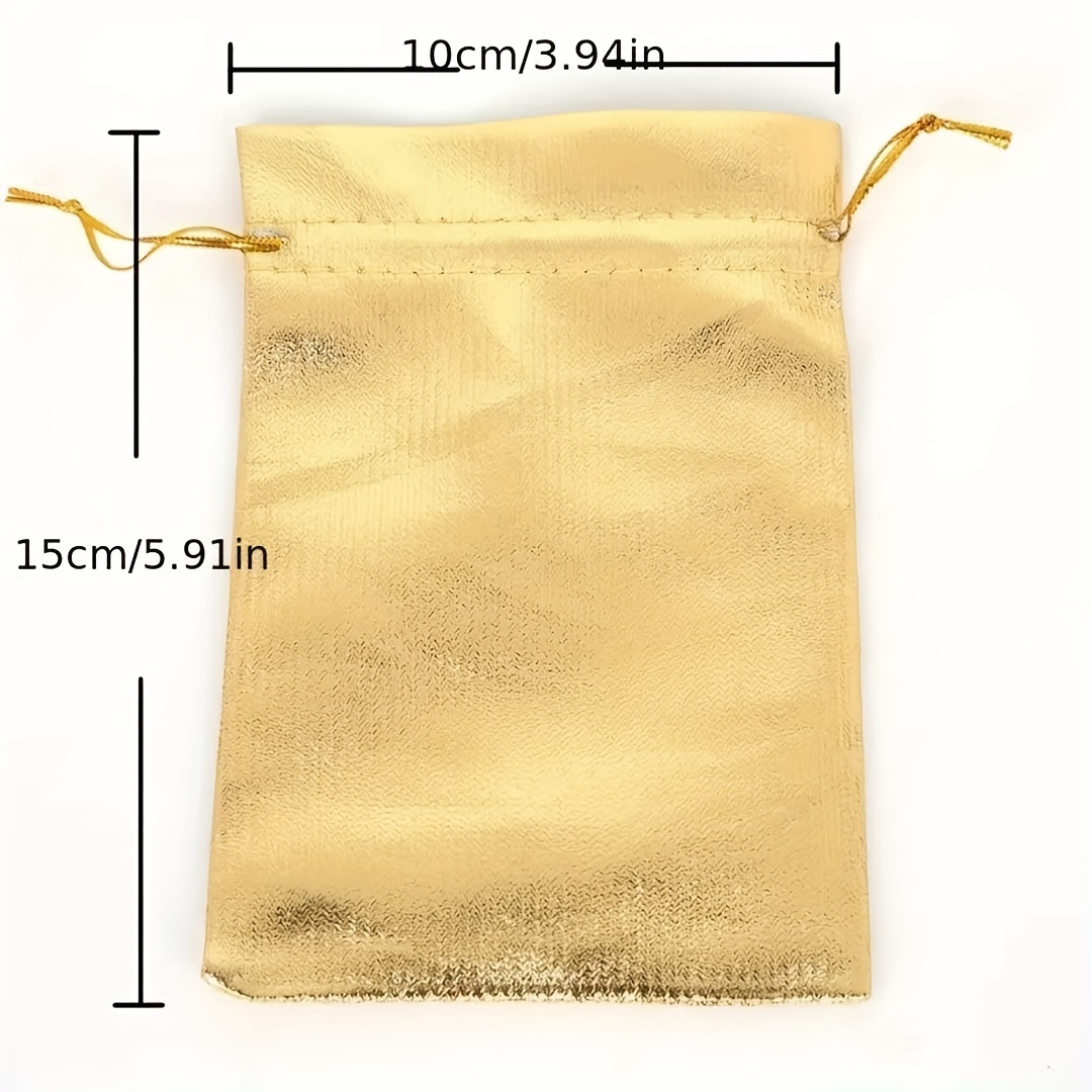 Heavy Duty Golden Drawstring Organza Jewelry Pouches Wedding - Temu