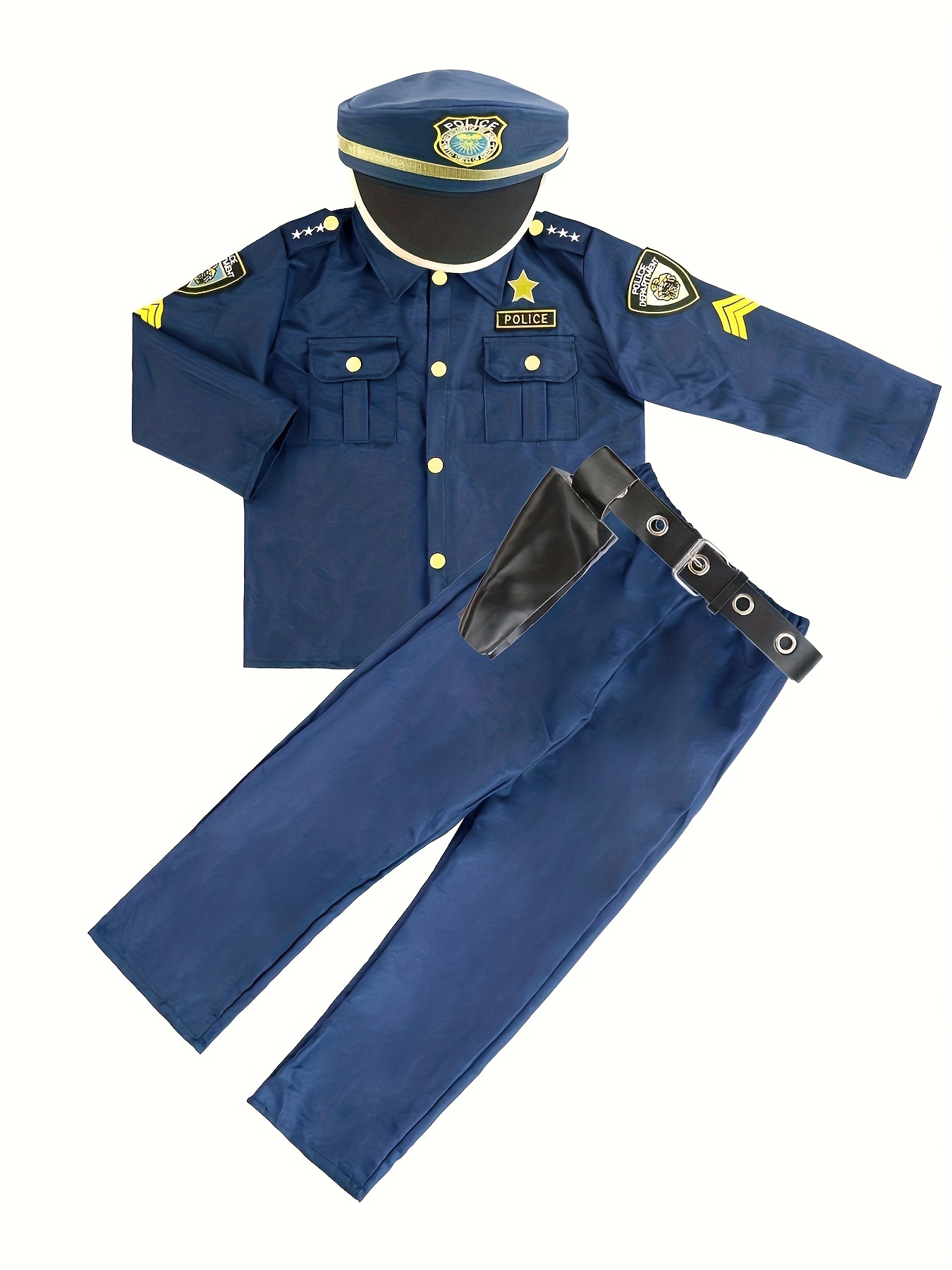 Conjunto Ropa Policía Niños Sombrero Conjunto Camisa - Temu