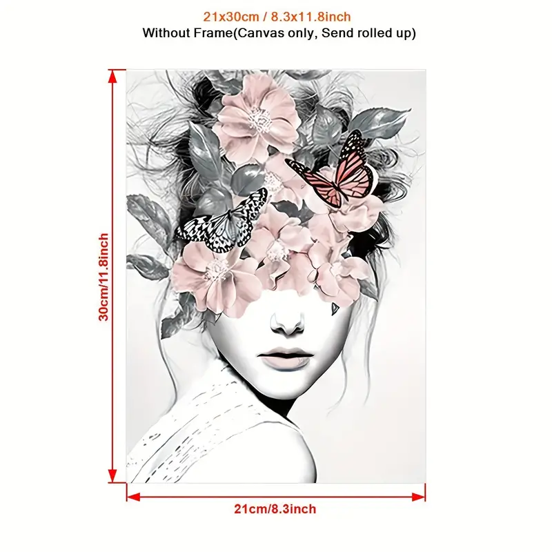 1 Stück Leinwand Poster Moderne Kunst Blumenkopf Frau - Temu Germany