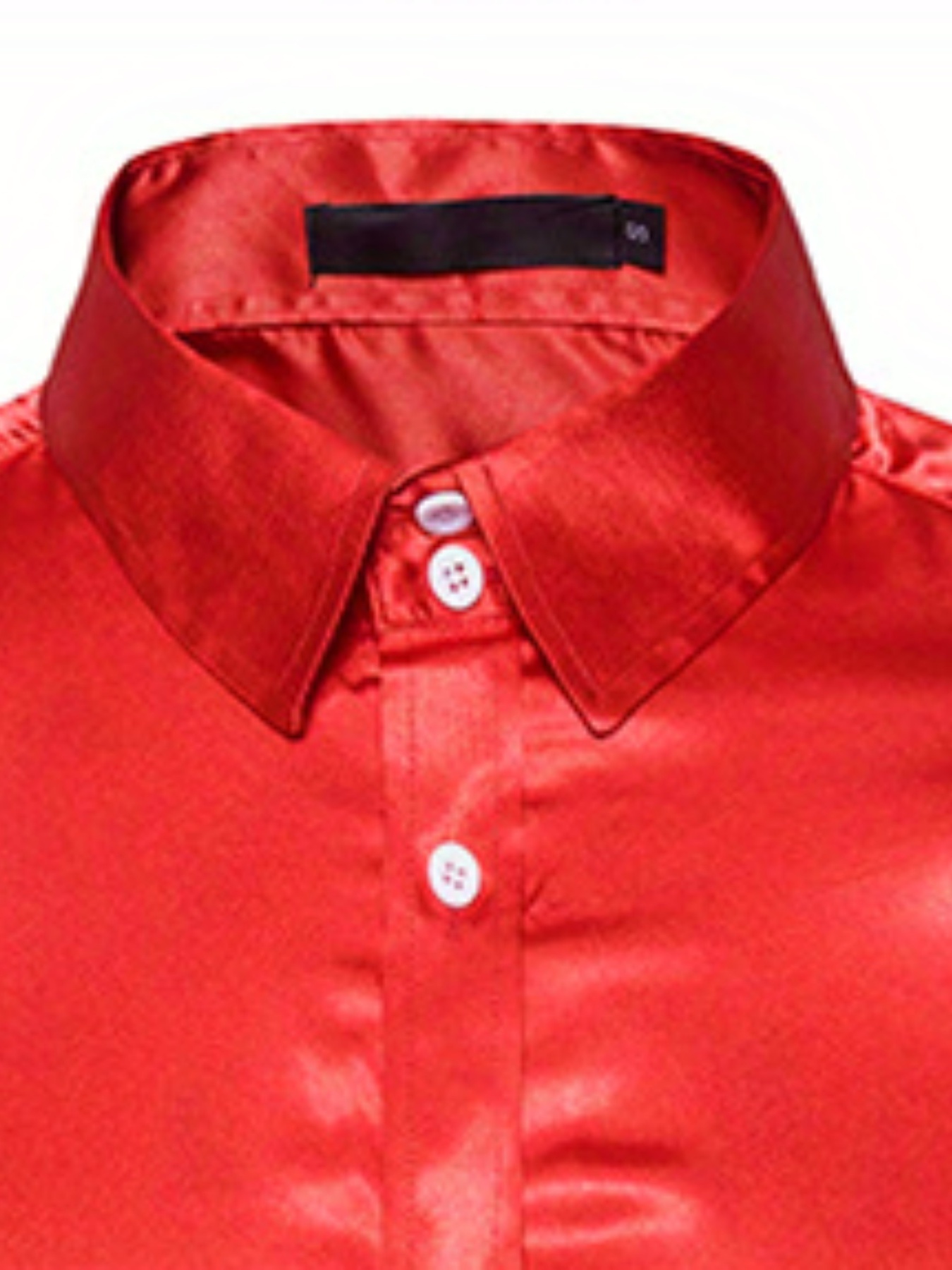 bright red button up shirt