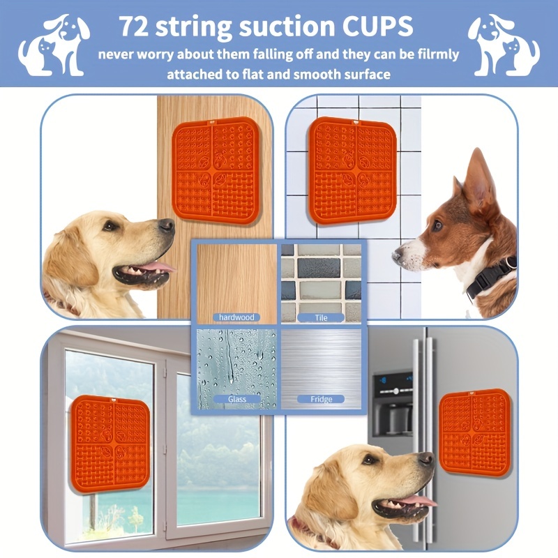 Silicone Pet Slow Feeder Mat Lick Pad With Suction Cup Pet Placemat For Dog  Anxiety Relief Supply - Temu