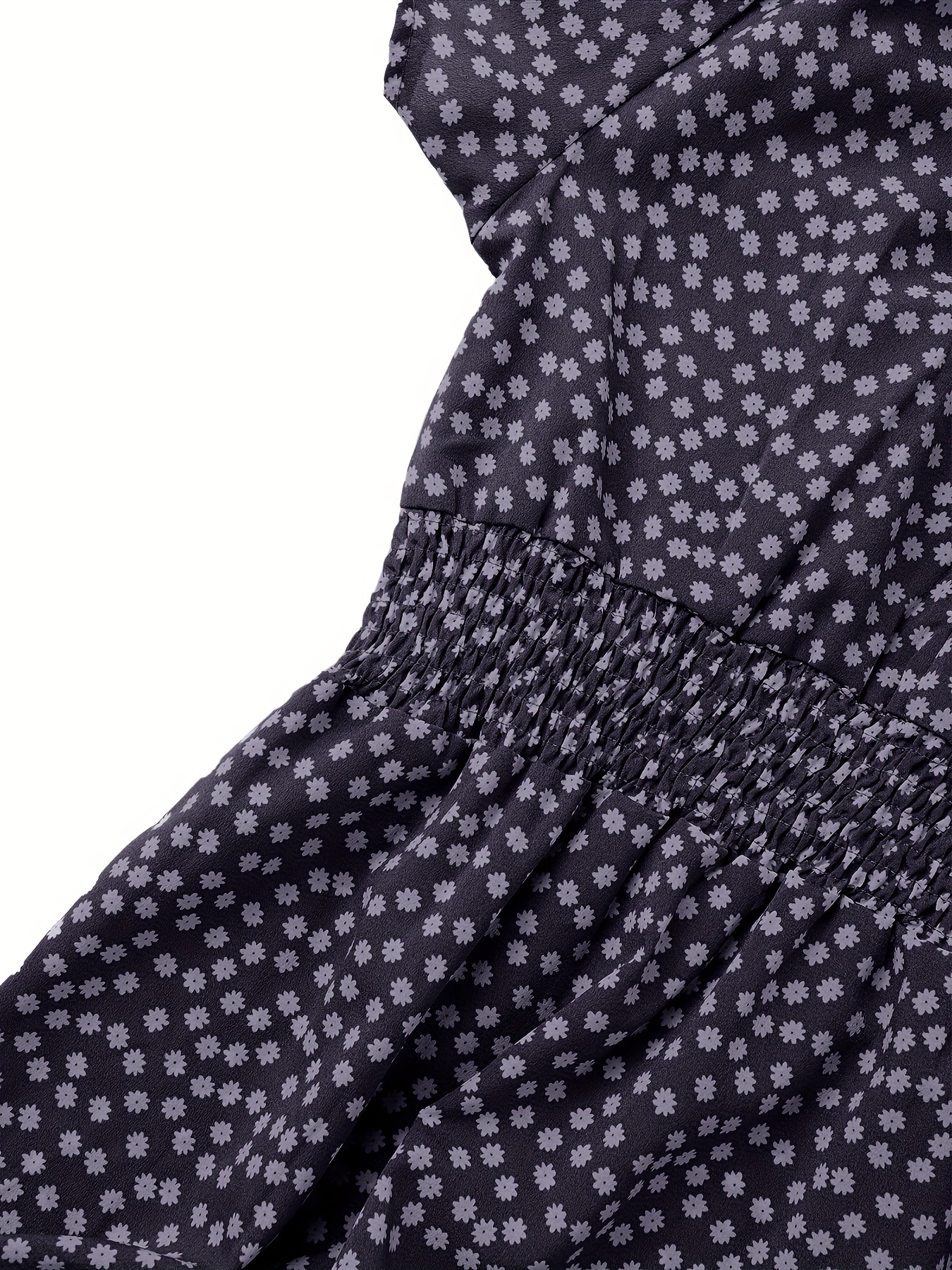 polka dot ruffle hem dress casual square neck short sleeve Temu