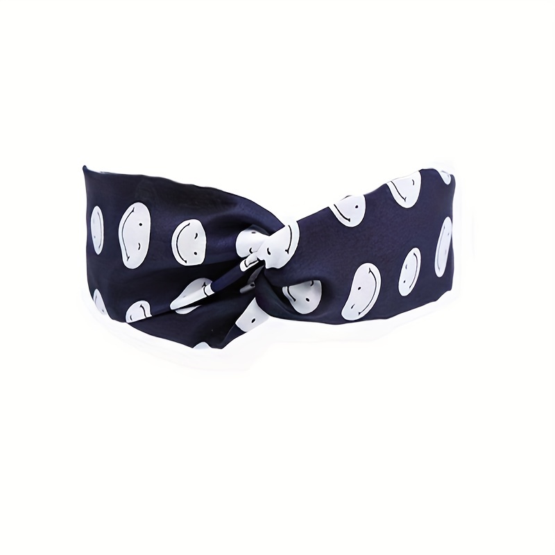 Boho Style Cross Knotted Headband Flower Prints