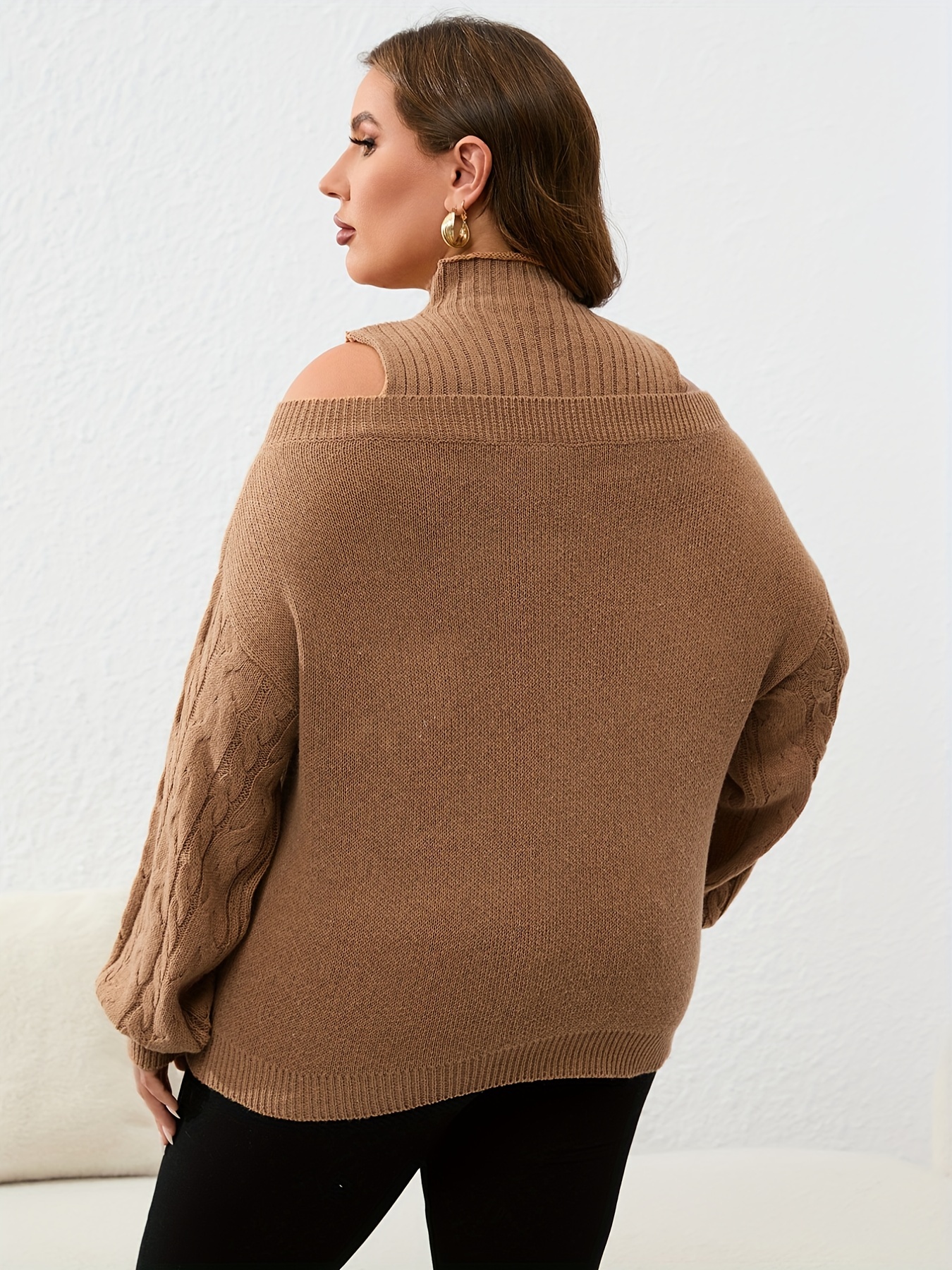 Turtleneck sweater with hot sale one cold shoulder