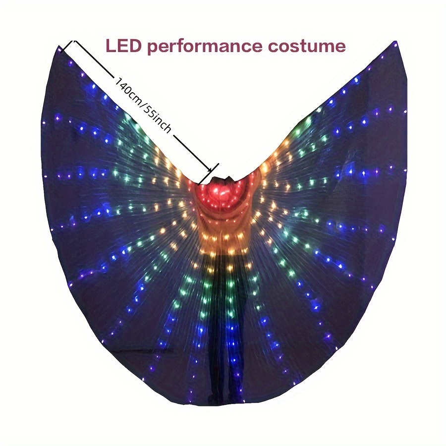 Alas Led para Adultos, Alas en Forma de Mariposa Led Isis Wings Glow Light  Up Trajes de Danza del Vi BANYUO