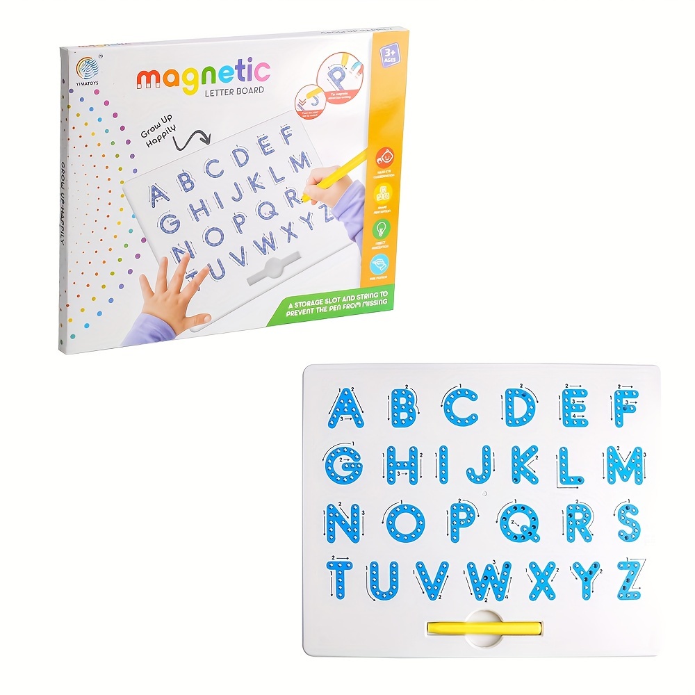 Tablero Trazado Alfabeto Magnético Tablero Letras Números - Temu