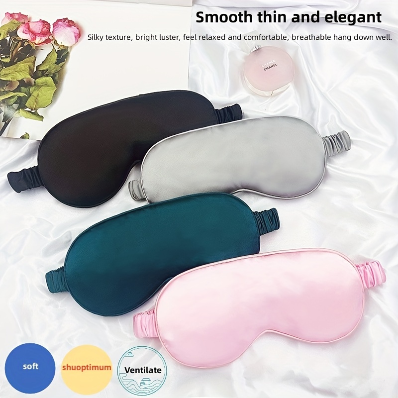 Double sided Imitation Silk Sleep Mask Eye Care Travel Soft - Temu