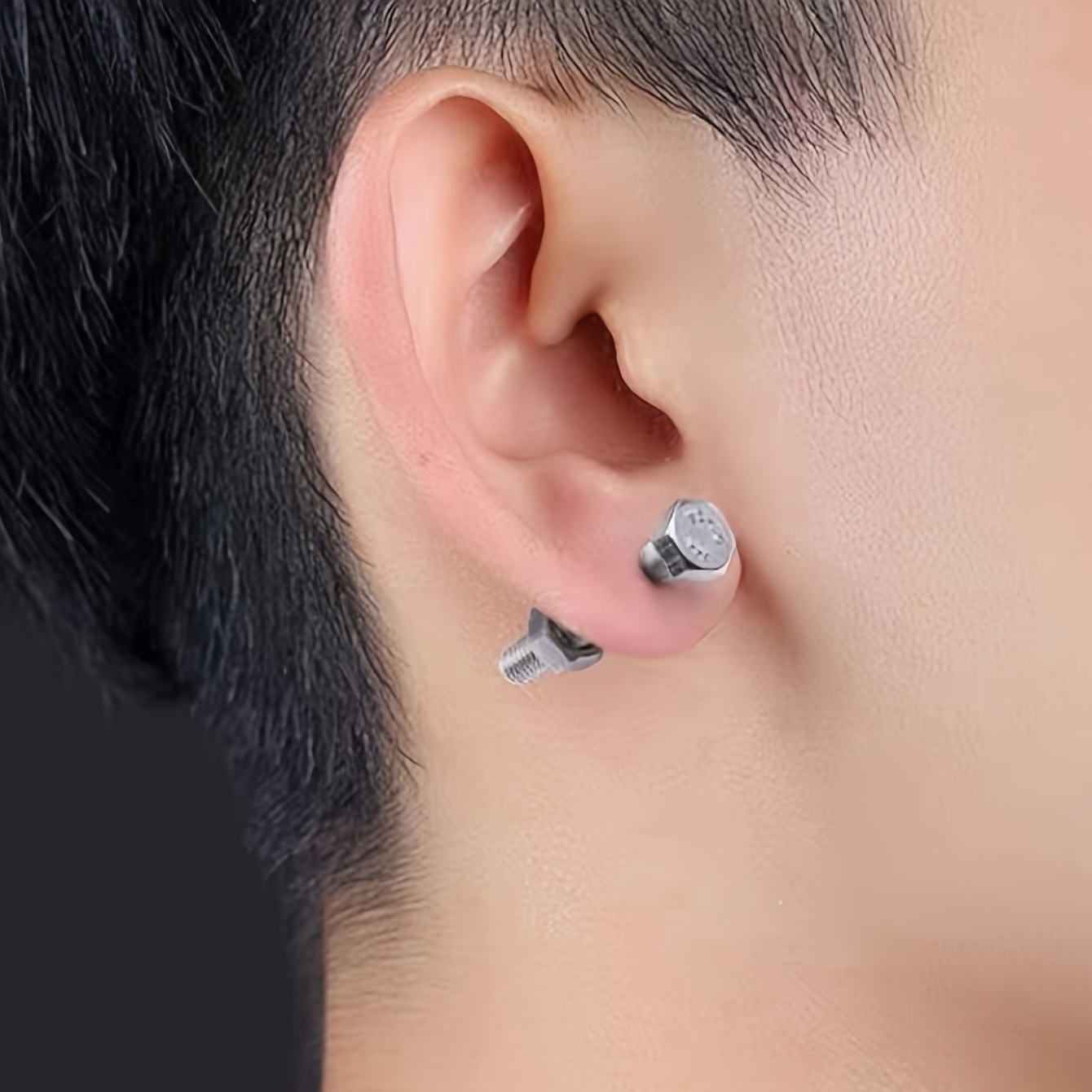 Irregular Ear Clips  Clip on earrings, Ear, Stud earrings for men