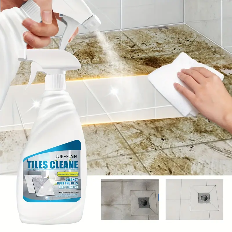Tile Cleaner, Toilet Tile Floor Cleaning Polishing Brightening Spray, Home Tile  Cleaning Agent, Tile Stains Removal Agent, Cleaning Supplies, Household  Gadgets, Back To School Supplies - Temu