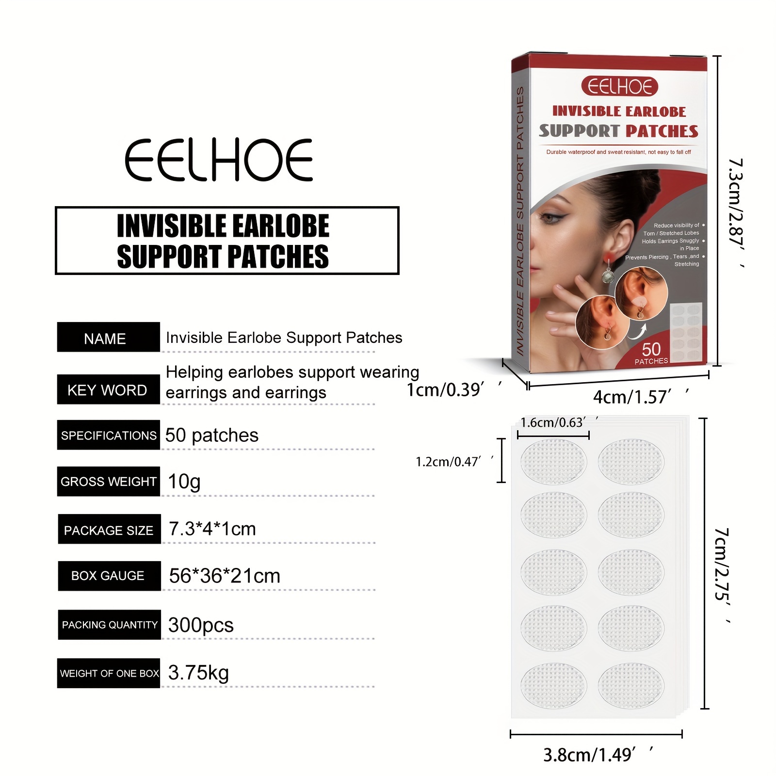 50pcs Ear Lobe Support Patches Invisible Ear Patches Large Earring Lift  Patches For Earrings, Check Out Today's Deals Now