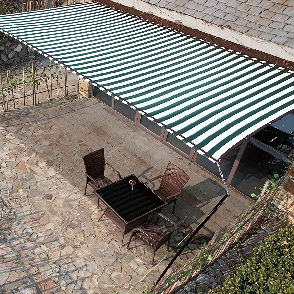  RAINCL Toldo exterior para sombra, impermeable de poliéster de  9.88 oz/m², cubierta para pérgola, bloquea el 98% de los rayos UV con  cuerda gratis para exteriores, jardín, patio, fiesta, toldo (color