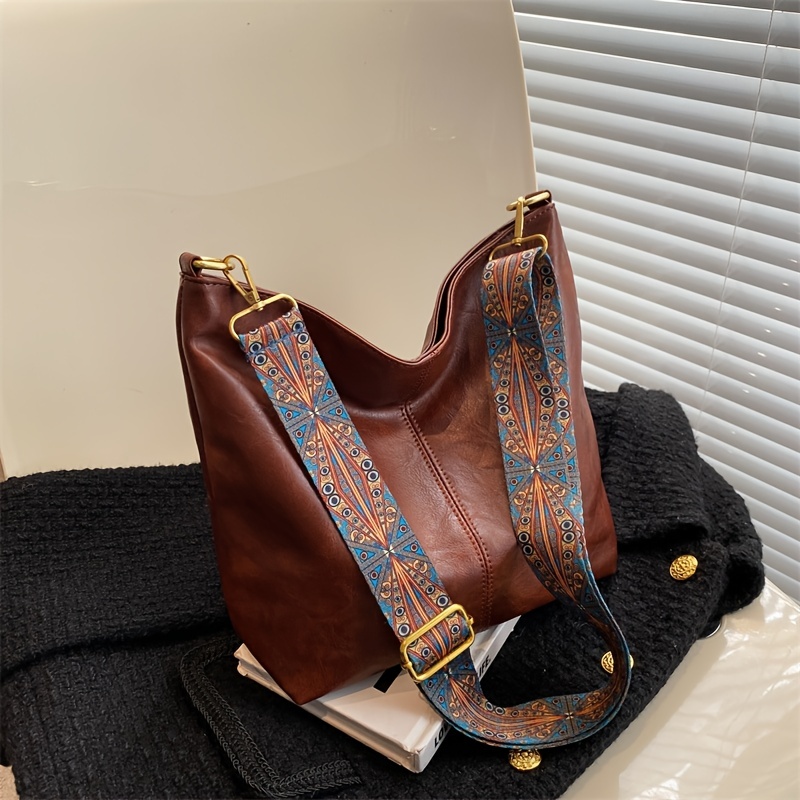 Faux Leather Adjustable Cross Body Strap Bag Strap - Temu