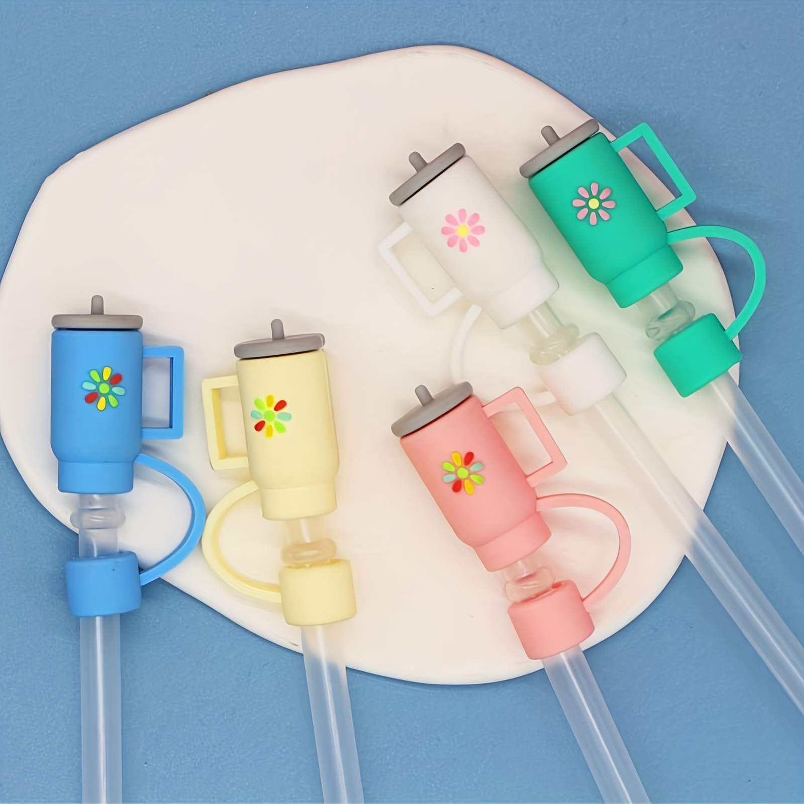 Cute Cartoon Reusable Drinking Straw Plugs - Perfect For Stanley Cup Straws!  - Temu