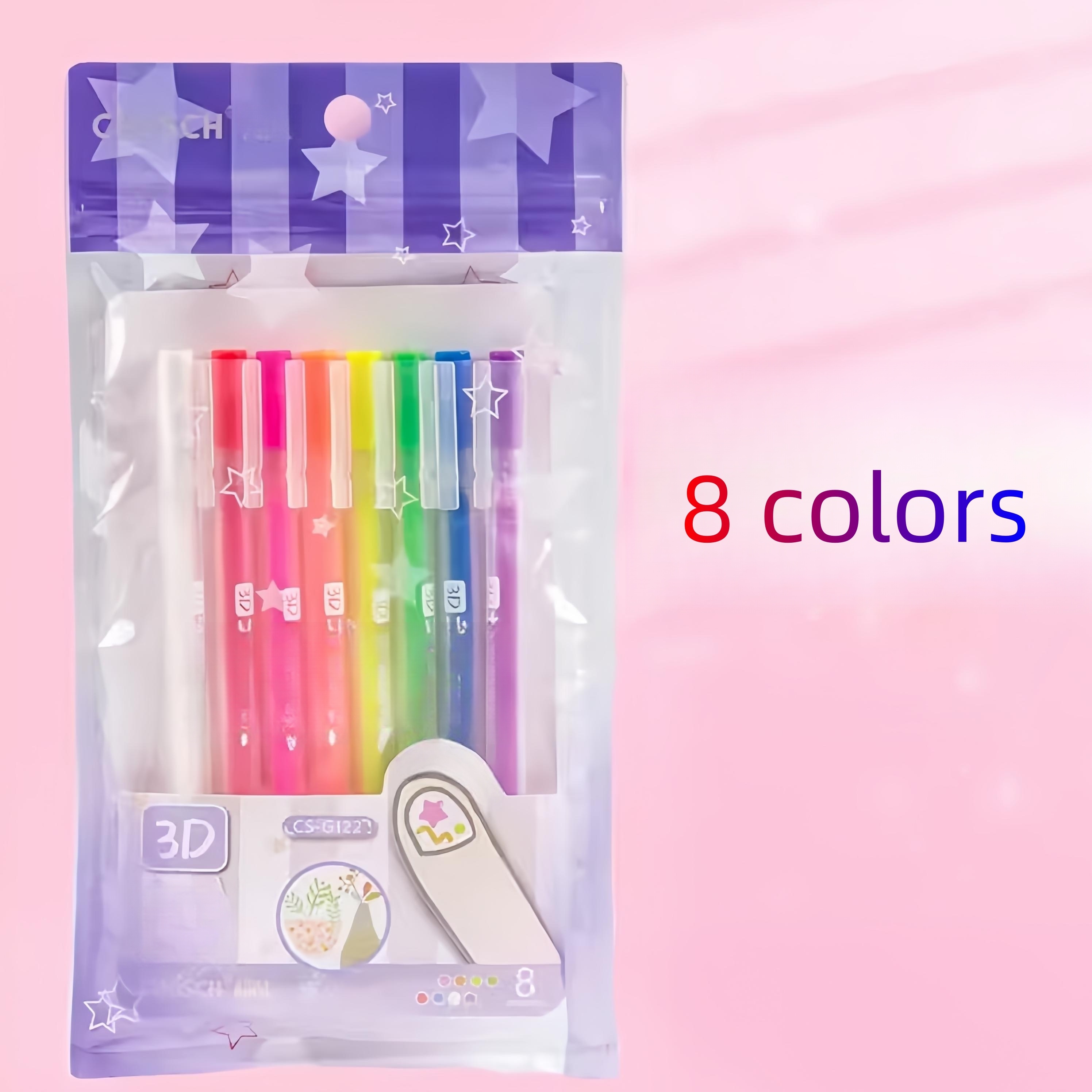 Colorful 3d Three dimensional Jelly Pen Good Looking - Temu