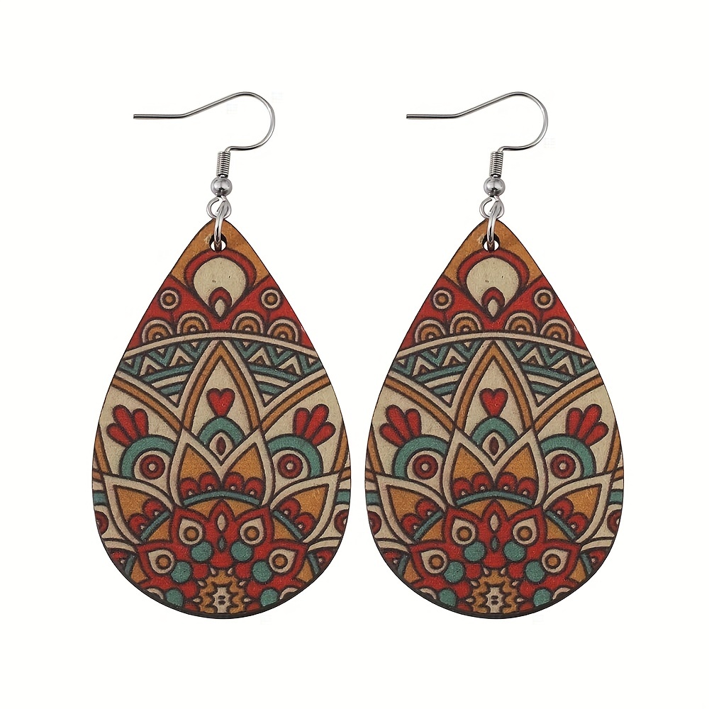 Vintage Western Ethnic Boho Geometric Dangle Earrings