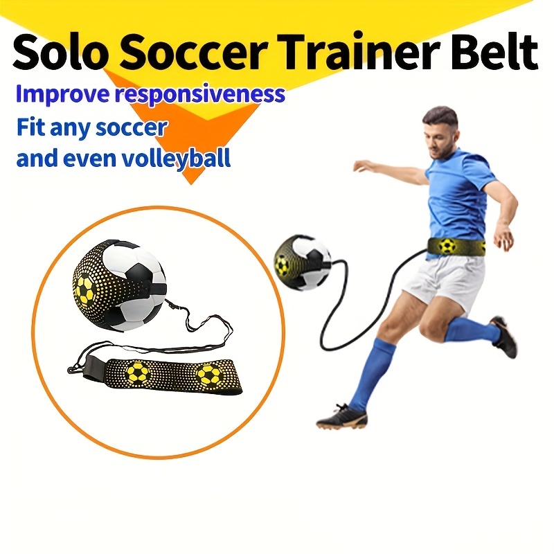 Soccer Trainer, Soccer/volleyball/rugby Training Equipment Aid, Football  Kick Throw Solo Practice Training Aid Control Skills, Adjustable Waist Belt  For Kids Adults - Temu