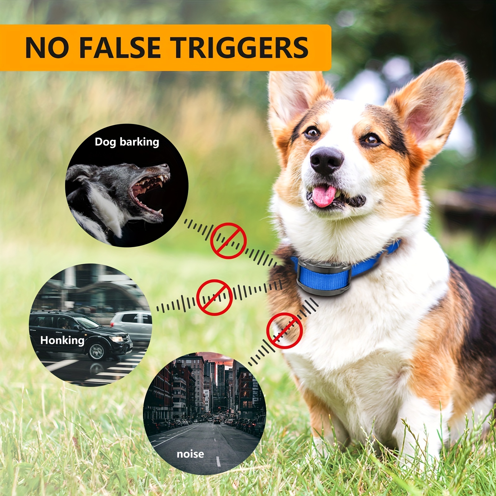 Dog Anti-barking Collar, Three Adjustable Modes, Beep, Shock, Vibration,  Ip67 Level Waterproof Dog Training Collar - Temu