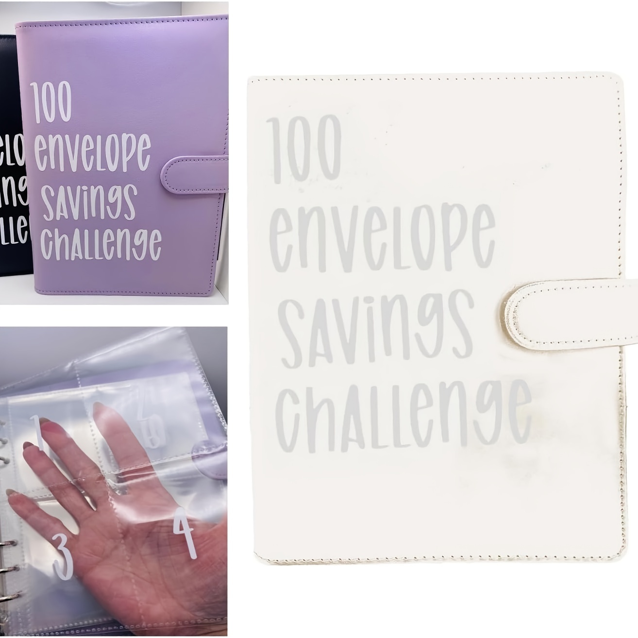 100 Envelope Challenge Binder Savings Book with Envelopes Budget Binder for  cash