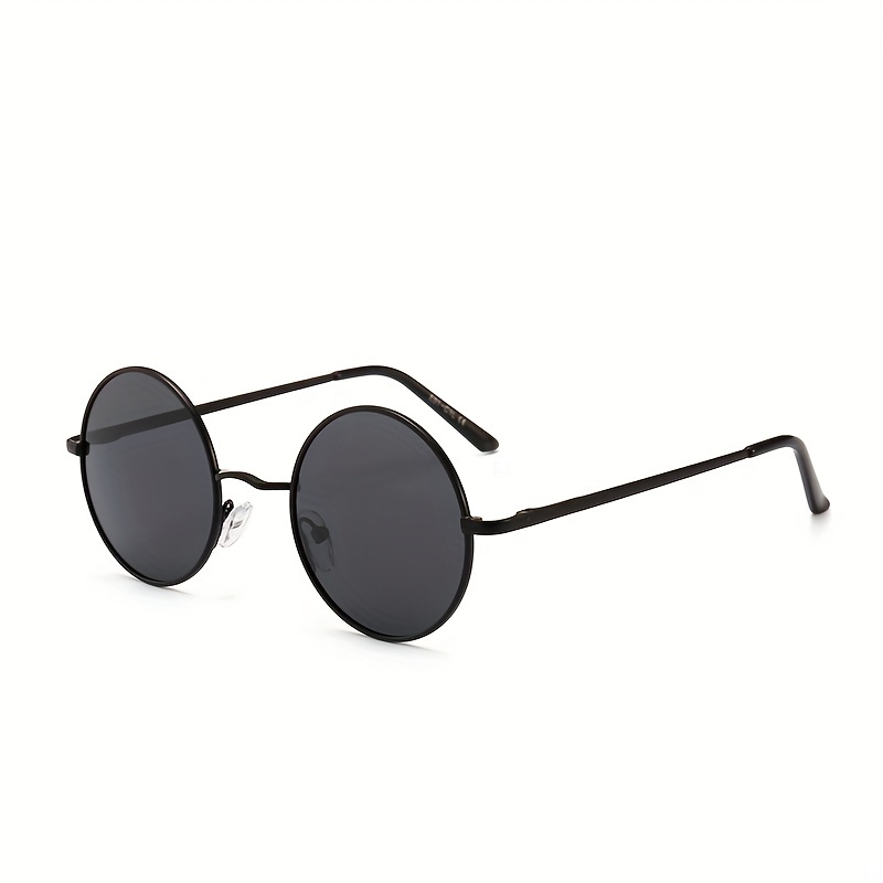 

Men's Vintage Round Frame Polarized Sunglasses Metal Frame Tac Lens Sunscreen Sunglasses With Glasses Bag And Glasses Cloth