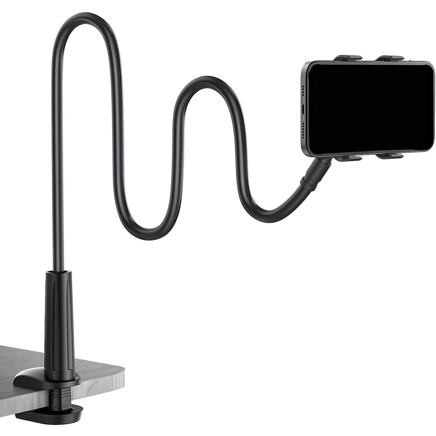 AMS Soporte para teléfono celular, soporte de clip, soporte perezoso,  brazos largos flexibles para todos los móviles, cabe en la cama de  escritorio