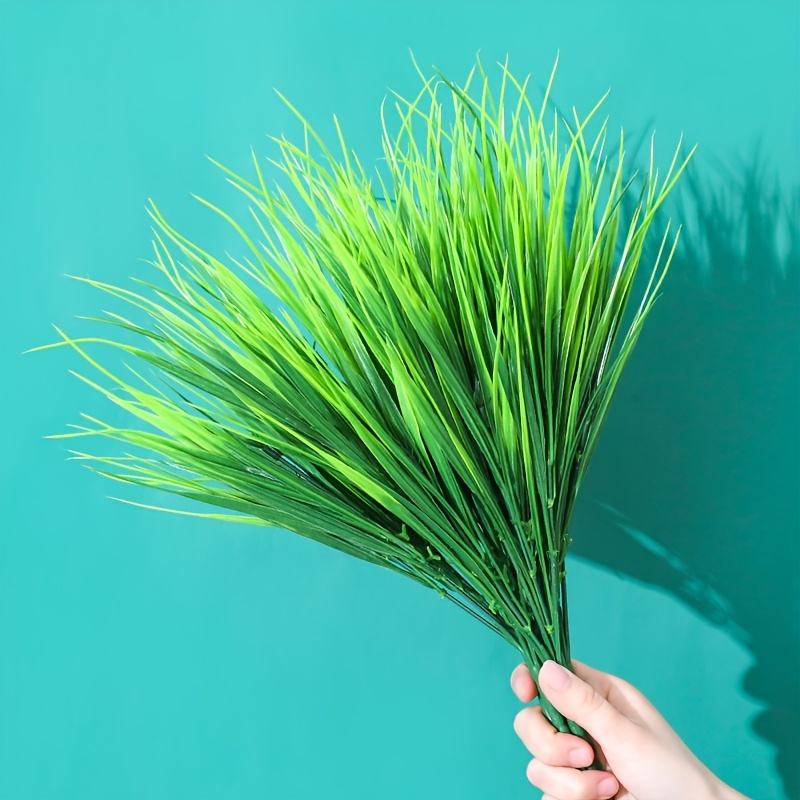 1pc Piante Artificiali Esterno Finto Erba Grano Verde - Temu Italy