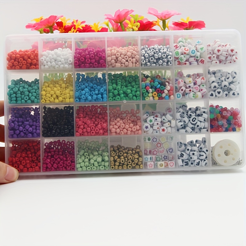 7467pcs beads kit-3mm Glass Seed Beads for Jewelry Making Kit, Waist Beads  Set for Charm Bracelets Making, DIY, Art and Craft