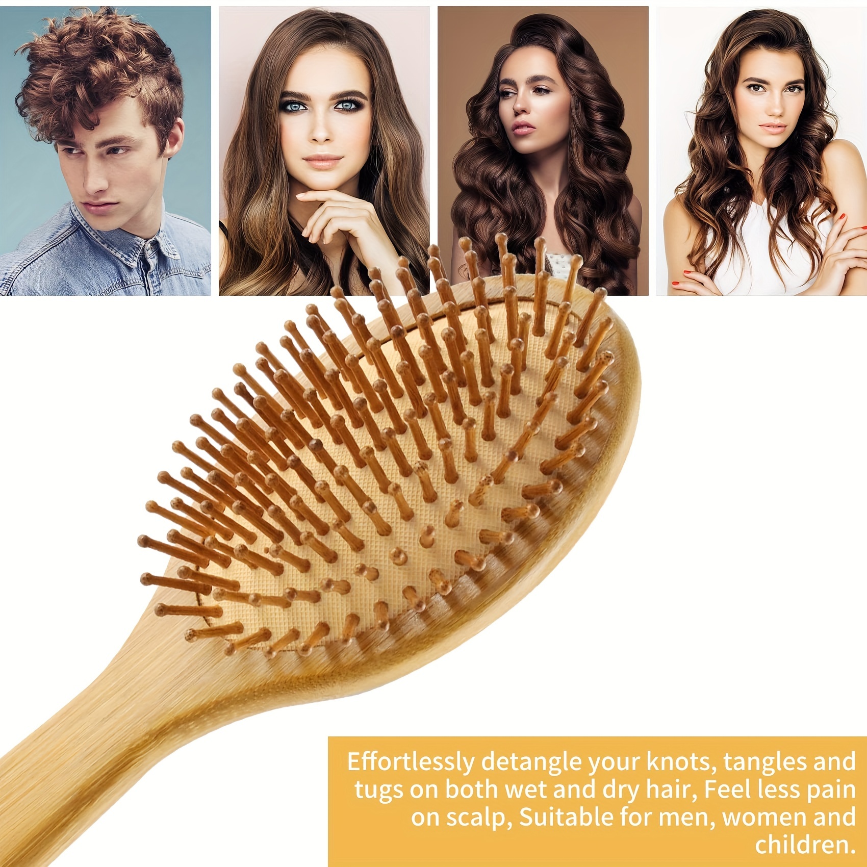 Boar Bristle Hair Brush - Hair Brushes for Women, Curly Hair Brush
