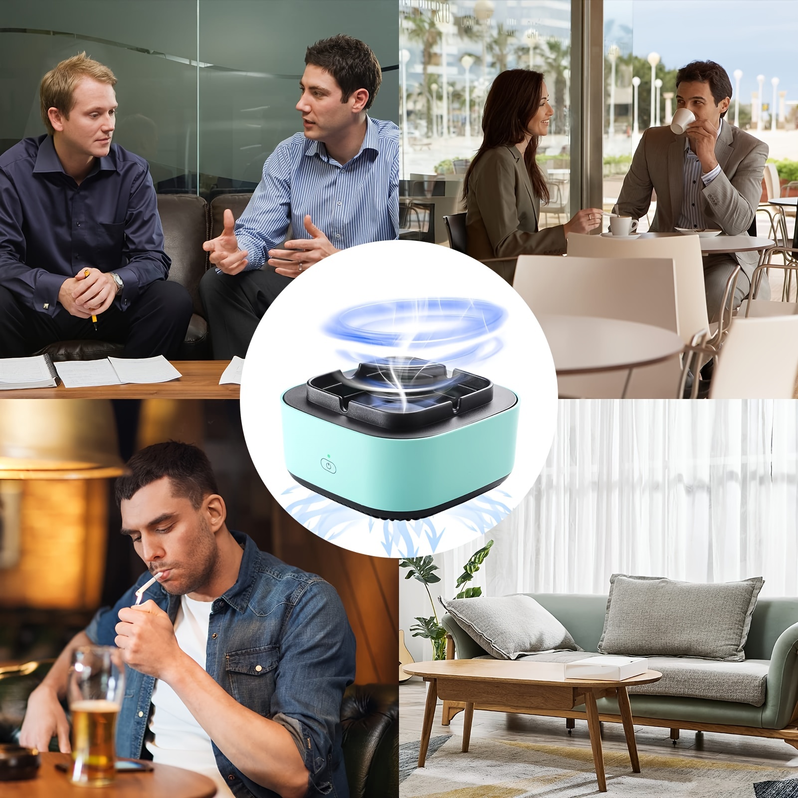 Intelligent Ashtray Air Purifier 2 In 1 Household Desk Negative Ion Second  Hand Smoke Removal Ceramic Ashtray From Fluency, $46.23