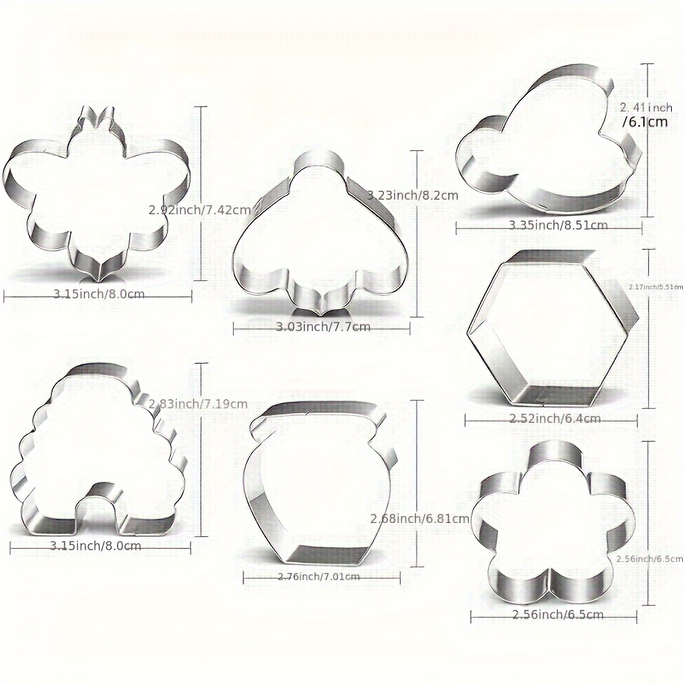 Honey Bee Cookie Cutters, Stainless Steel Candy Molds, Cartoon