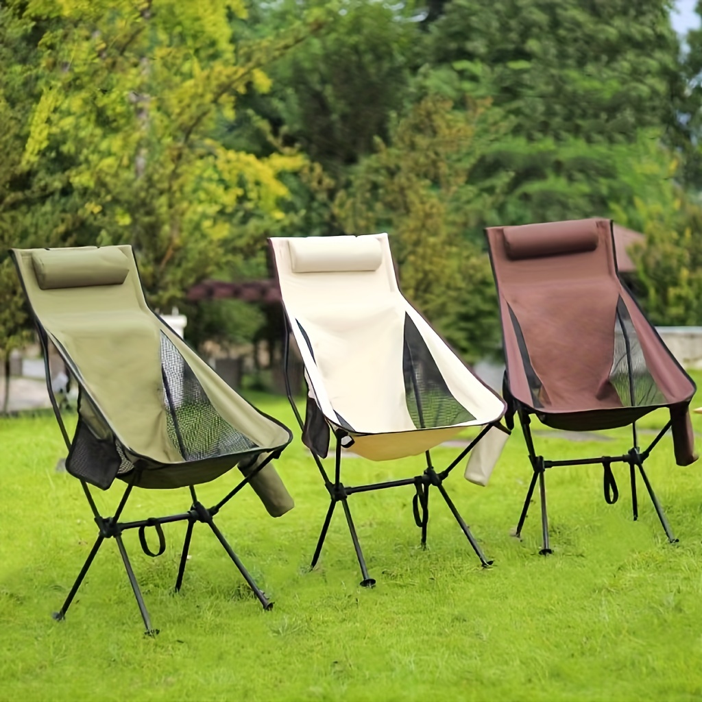 

Relax Outdoors With This Portable Folding Reclining Moon Chair - Perfect For Camping, Picnics, And Fishing!