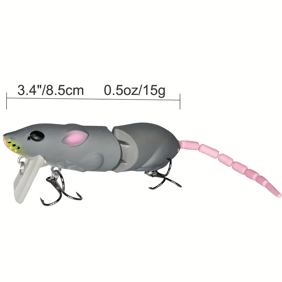 1PCS 8.5cm 16g Mouse Hard Lure for Fishing Wobblers Hard Bait Fishing Lures  Artificial Bait Simulation Mouse Fishing Lure Tackle