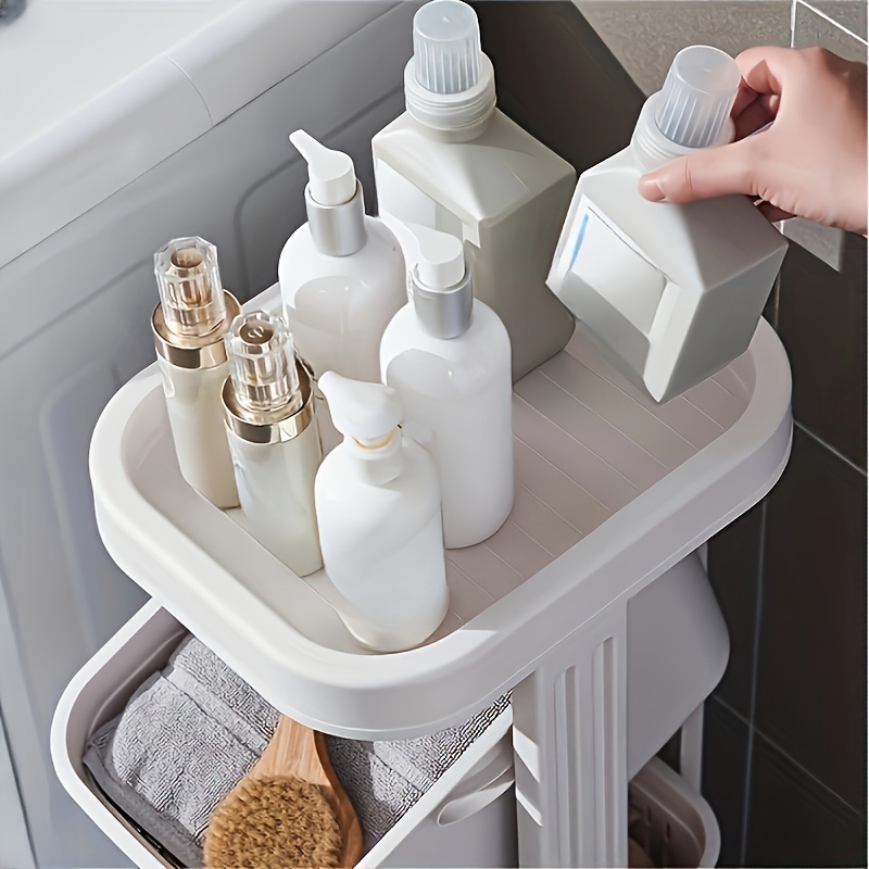 Seam Bathroom Clothes Basket Kitchen Narrow Seam Shelf Storage