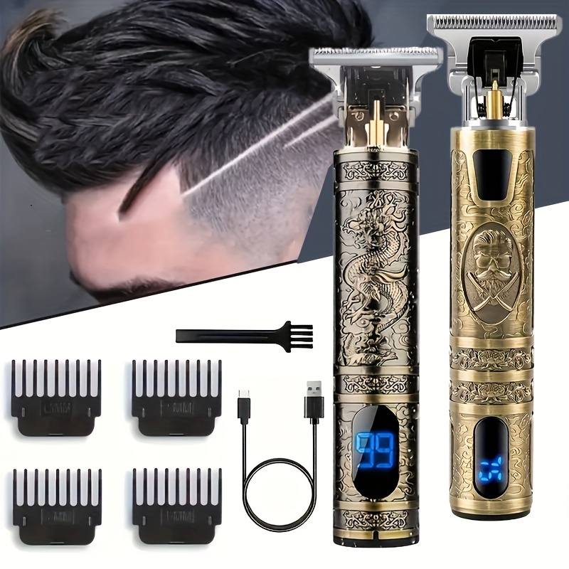 Men's Professional Hair Clippers Trimmers Usb Rechargeable - Temu