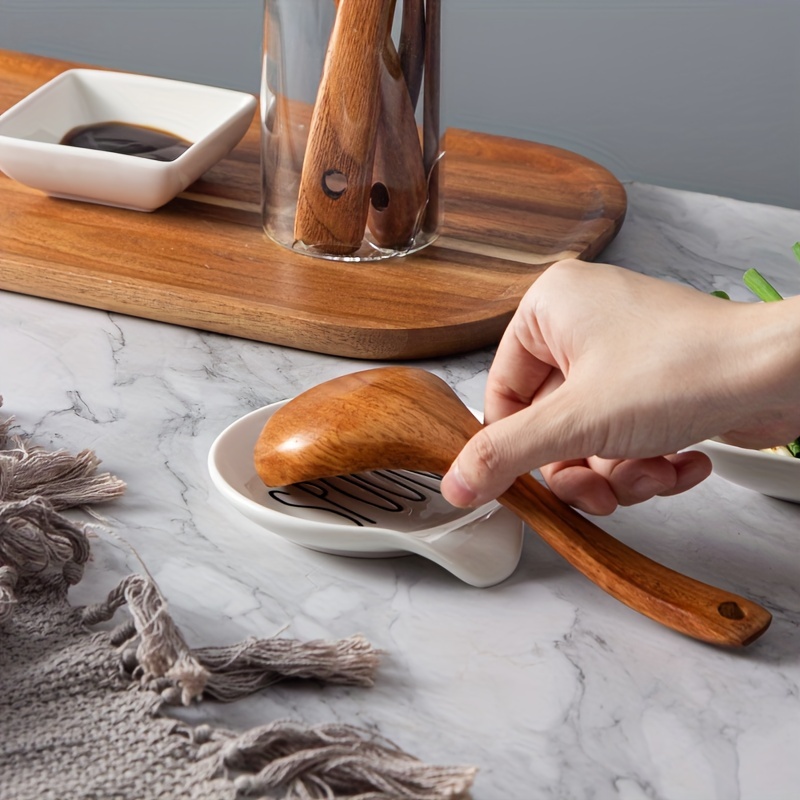  Ceramic Spoon Rest for Stove Top - Farmhouse Spoon