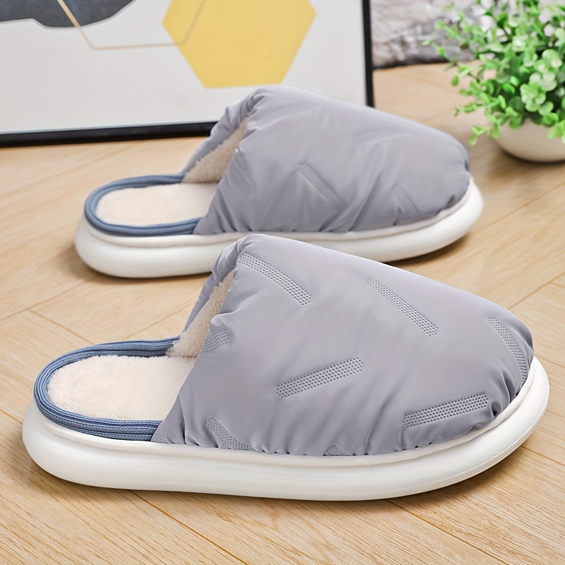 Chanclas Cálidas Acogedoras Hombre, Cómodas Pantuflas Suaves Peludas,  Zapatos Casa Antideslizantes Cómodos Felpa Dormitorio Interior Exterior,  Invierno - Calzado Hombre - Temu